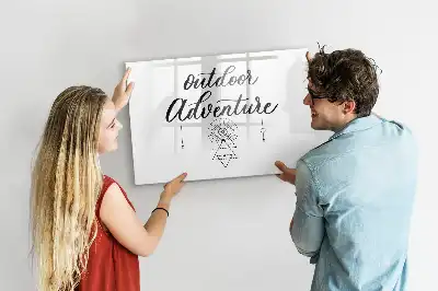 Pizarra magnética de pared con rotulador diseño aventura al aire libre