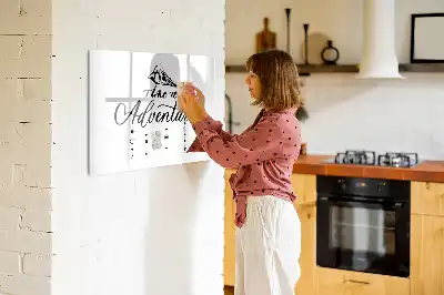 Pizarra de cristal borrable con imanes modelo Aventura