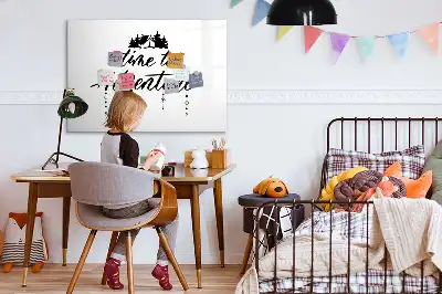 Pizarra magnética de pared diseño Tiempo de aventura con rotulador incluido