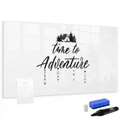Pizarra magnética de pared diseño Tiempo de aventura con rotulador incluido