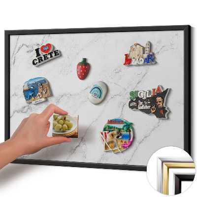 Tablero para imanes decorativo Mármol delicado y claro
