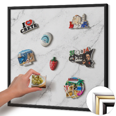 Tablero para imanes decorativo Mármol delicado y claro