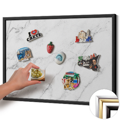 Tablero para imanes decorativo Mármol delicado y claro