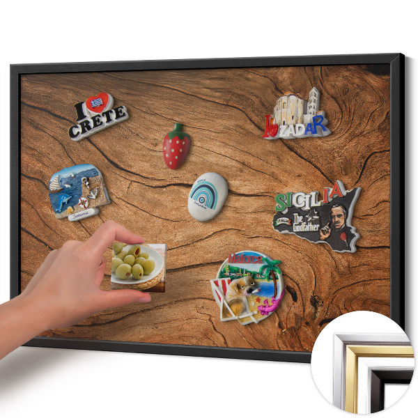 Pizarra imantada para imanes de vacaciones Textura de madera agrietada