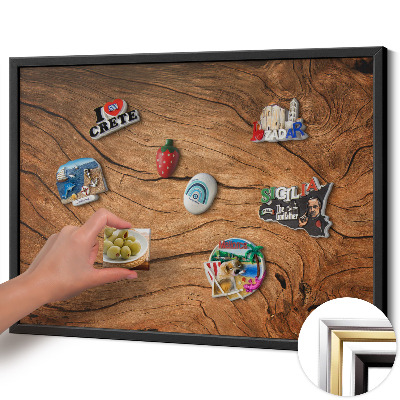 Pizarra imantada para imanes de vacaciones Textura de madera agrietada