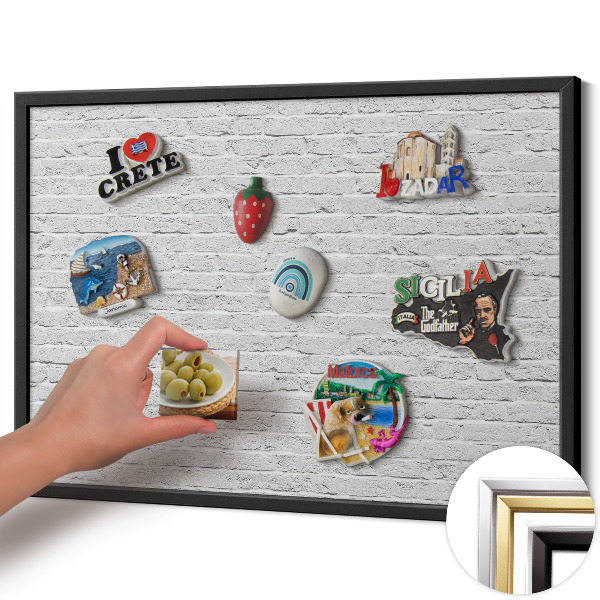 Pizarra magnética de pared Pared de ladrillo claro