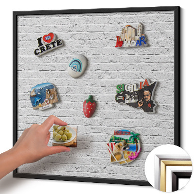 Pizarra magnética de pared Pared de ladrillo claro