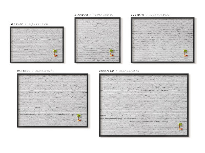 Pizarra magnética de pared Pared de ladrillo claro