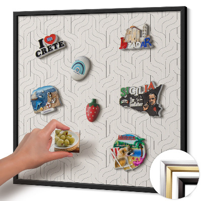 Tablero para imanes decorativo Patrón lineal regular