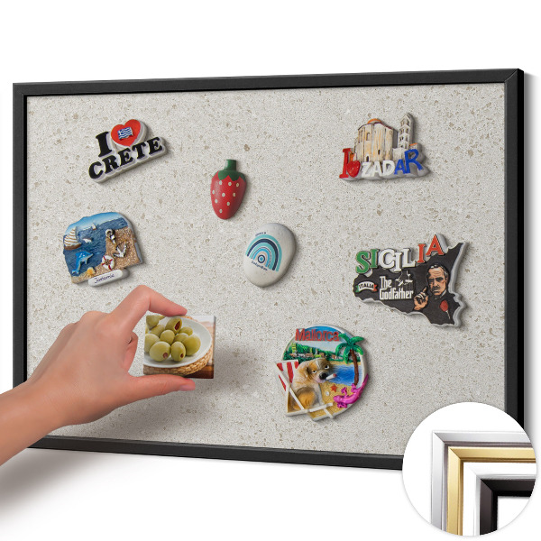 Pizarra imantada para imanes de vacaciones Piedra clara de gres