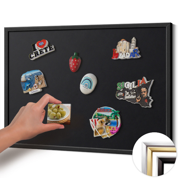 Pizarra magnética con marco negro {title}