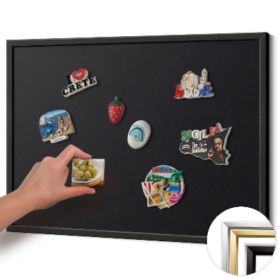 Pizarra magnética con marco negro {title}