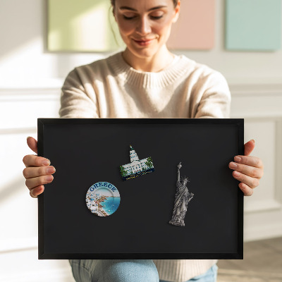 Pizarra magnética con marco negro {title}