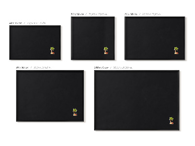 Tablero magnético impreso con marco Color negro