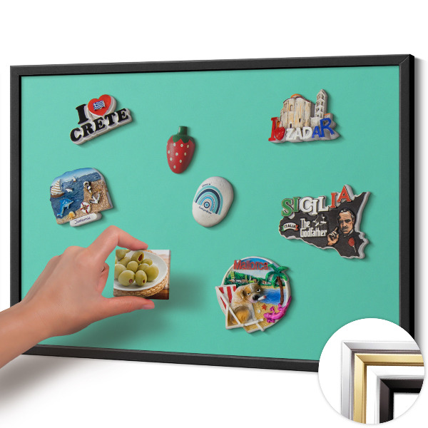 Pizarra magnética con marco negro {title}