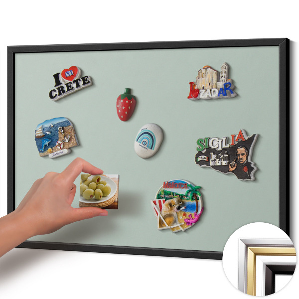 Pizarra magnética con marco negro {title}