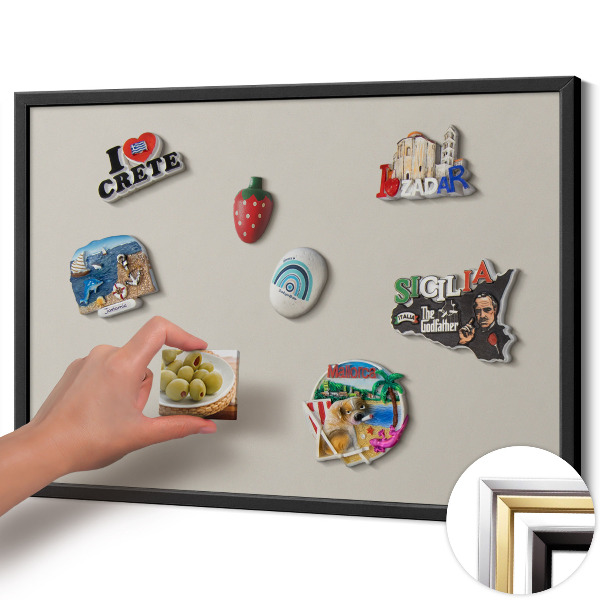 Pizarra imantada para imanes de vacaciones Color crema