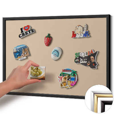 Tablero magnético impreso con marco Color beige