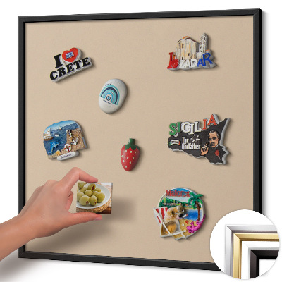 Tablero magnético impreso con marco Color beige