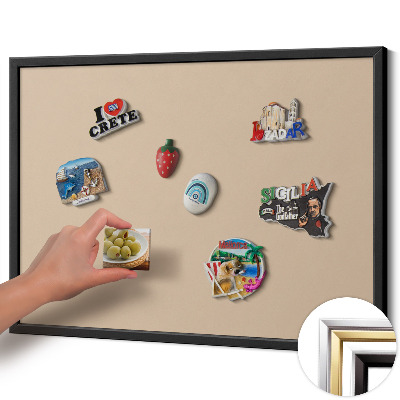 Tablero magnético impreso con marco Color beige