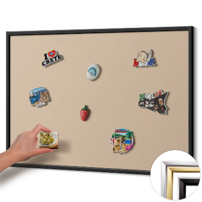 Tablero magnético impreso con marco Color beige