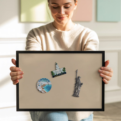 Tablero magnético impreso con marco Color beige