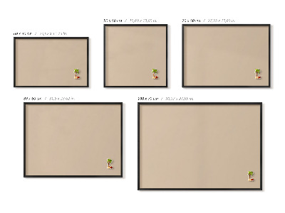 Tablero magnético impreso con marco Color beige