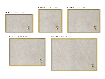 Pizarra magnética con marco dorado Sutil textura de arenisca