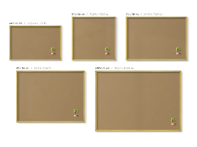 Pizarra magnética con marco dorado Color amarillo oscuro