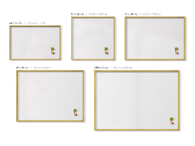 Pizarra magnética con marco dorado Color blanco