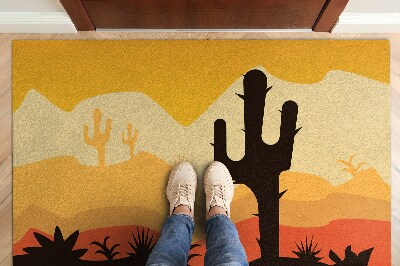 Alfombra pasillo entrada Cactus desértico
