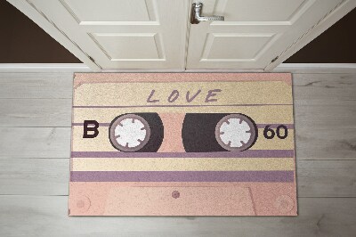 Alfombra de entrada Cassette de amor retro