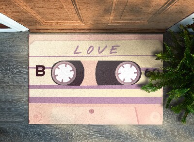 Alfombra de entrada Cassette de amor retro