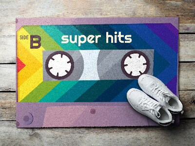 Alfombra de entrada Retro Cassette Rainbow Super Hits