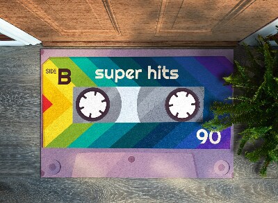Alfombra de entrada Retro Cassette Rainbow Super Hits