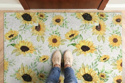 Alfombra para recibidor Flores de girasol