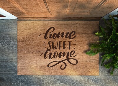 Alfombra entrada Home sweet home Fondo de madera