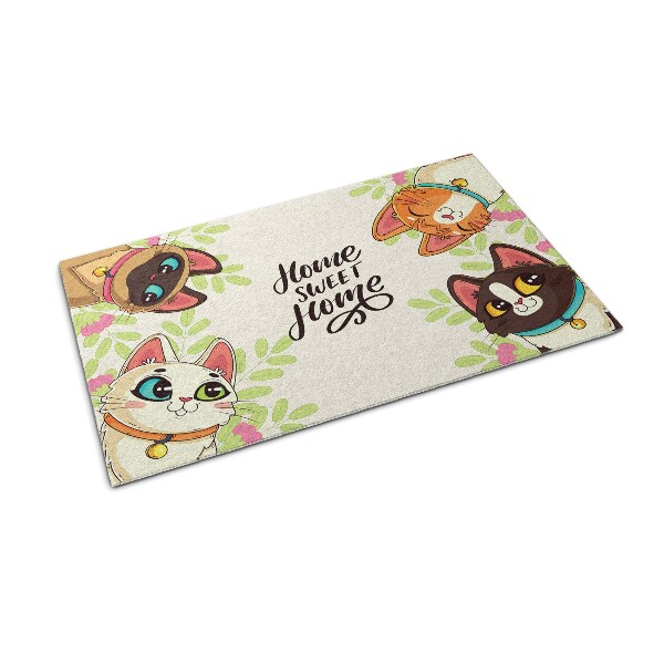 Alfombra para recibidor Home sweet home Cats de cuento de hadas