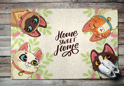 Alfombra para recibidor Home sweet home Cats de cuento de hadas