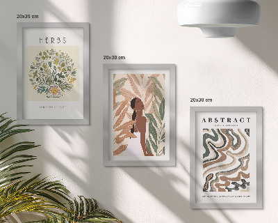 Juego de 3 cuadros decorativos Pósteres minimalistas en tonos pastel con estética bohemia.