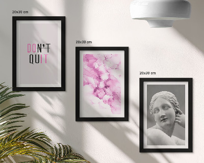 Juego de 3 cuadros decorativos Eslogan inspirador de abstracción en acuarela sobre escultura antigua