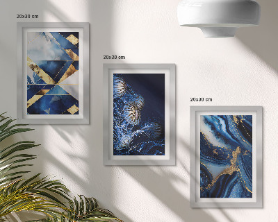 Tríptico enmarcado Diseños abstractos elegantes con detalles
