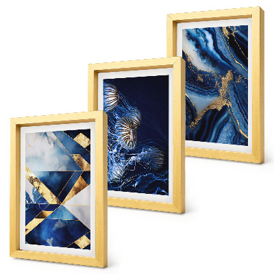 Tríptico enmarcado Diseños abstractos elegantes con detalles