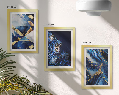 Tríptico enmarcado Diseños abstractos elegantes con detalles