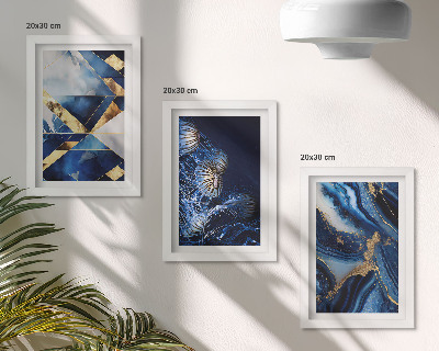 Tríptico enmarcado Diseños abstractos elegantes con detalles