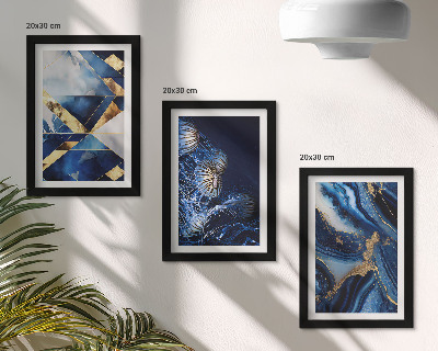 Tríptico enmarcado Diseños abstractos elegantes con detalles