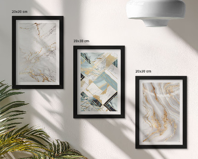 Juego de 3 cuadros decorativos Elegantes y modernos diseños abstractos de mármol