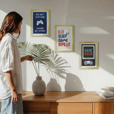 Tríptico enmarcado decoración de pared para entretenimiento