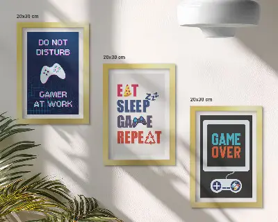 Tríptico enmarcado decoración de pared para entretenimiento
