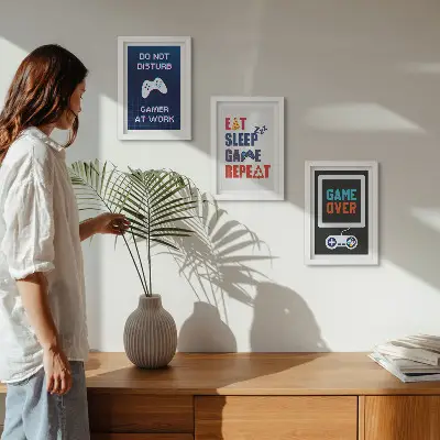 Tríptico enmarcado decoración de pared para entretenimiento